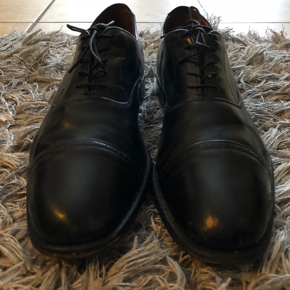 Alan Mcafee Mens Burgundy Cap Toe Oxford England